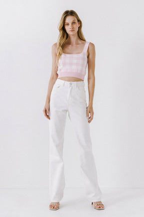 ENGLISH FACTORY - Women Knit Tank Top - TOPS available at Objectrare