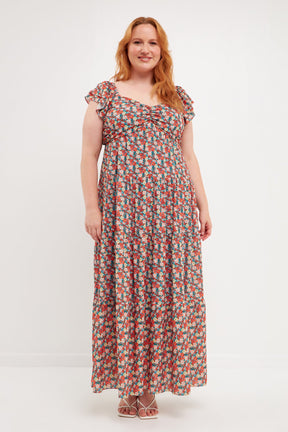 ENGLISH FACTORY - Floral Tiered Maxi Dress - DRESSES available at Objectrare