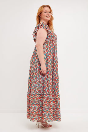 ENGLISH FACTORY - Floral Tiered Maxi Dress - DRESSES available at Objectrare