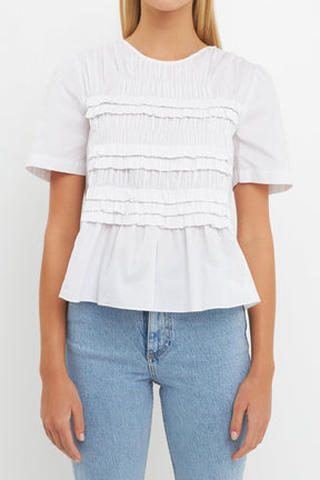 ENGLISH FACTORY - English Factory - Ruffled Detail Top - TOPS available at Objectrare