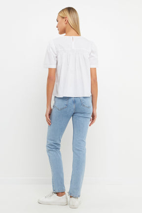 ENGLISH FACTORY - Ruffled Detail Top - TOPS available at Objectrare