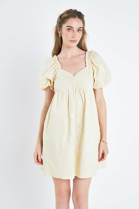 ENGLISH FACTORY - Floral Embroidery Babydoll Dress - DRESSES available at Objectrare