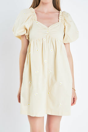 ENGLISH FACTORY - Floral Embroidery Babydoll Dress - DRESSES available at Objectrare