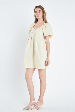 ENGLISH FACTORY - Floral Embroidery Babydoll Dress - DRESSES available at Objectrare