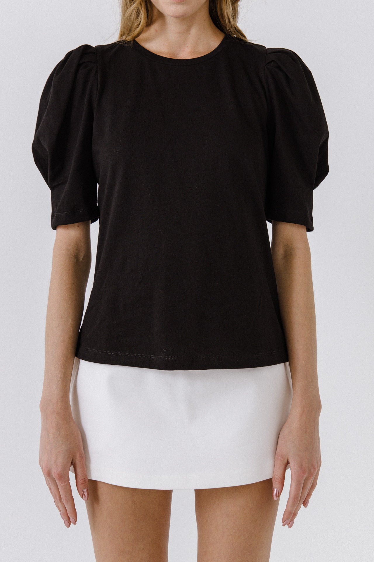 ENGLISH FACTORY - English Factory - Puff Sleeve T-Shirt - TOPS available at Objectrare