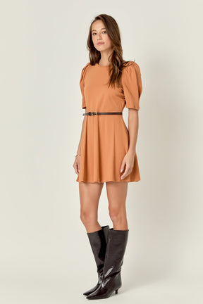 ENGLISH FACTORY - Short Puff Sleeve Mini Dress - DRESSES available at Objectrare