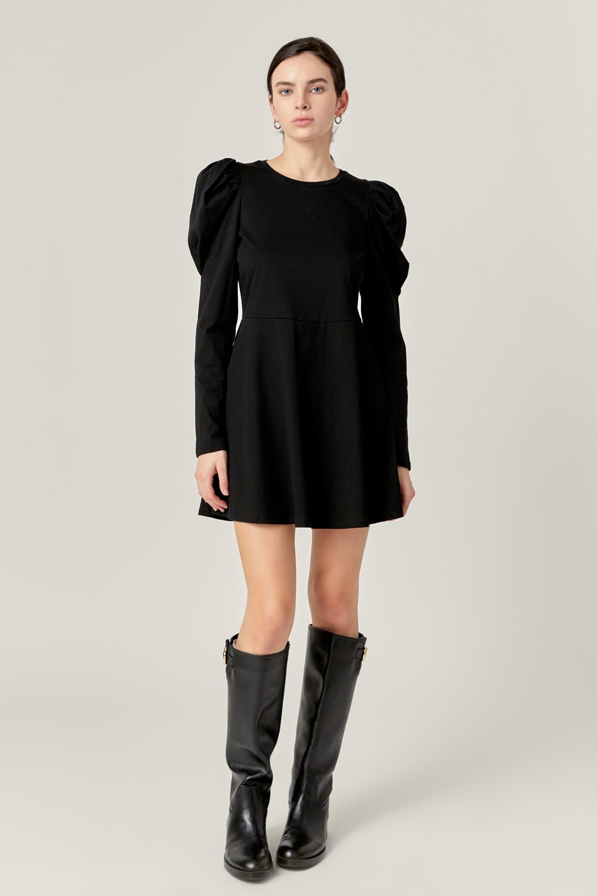 ENGLISH FACTORY - Long Puff Sleeve Mini Dress - DRESSES available at Objectrare