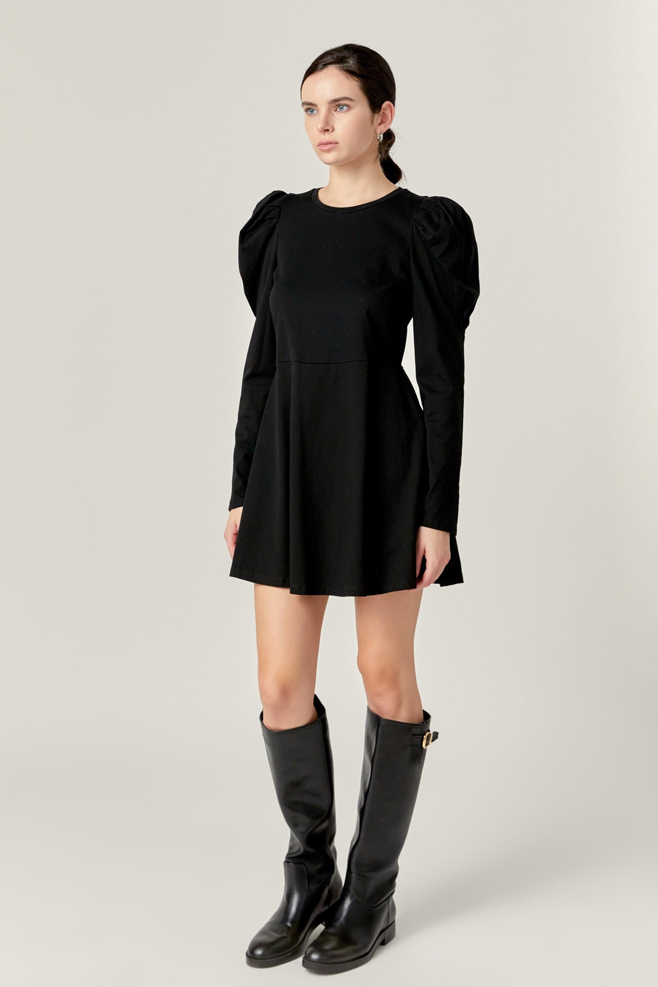 ENGLISH FACTORY - Long Puff Sleeve Mini Dress - DRESSES available at Objectrare