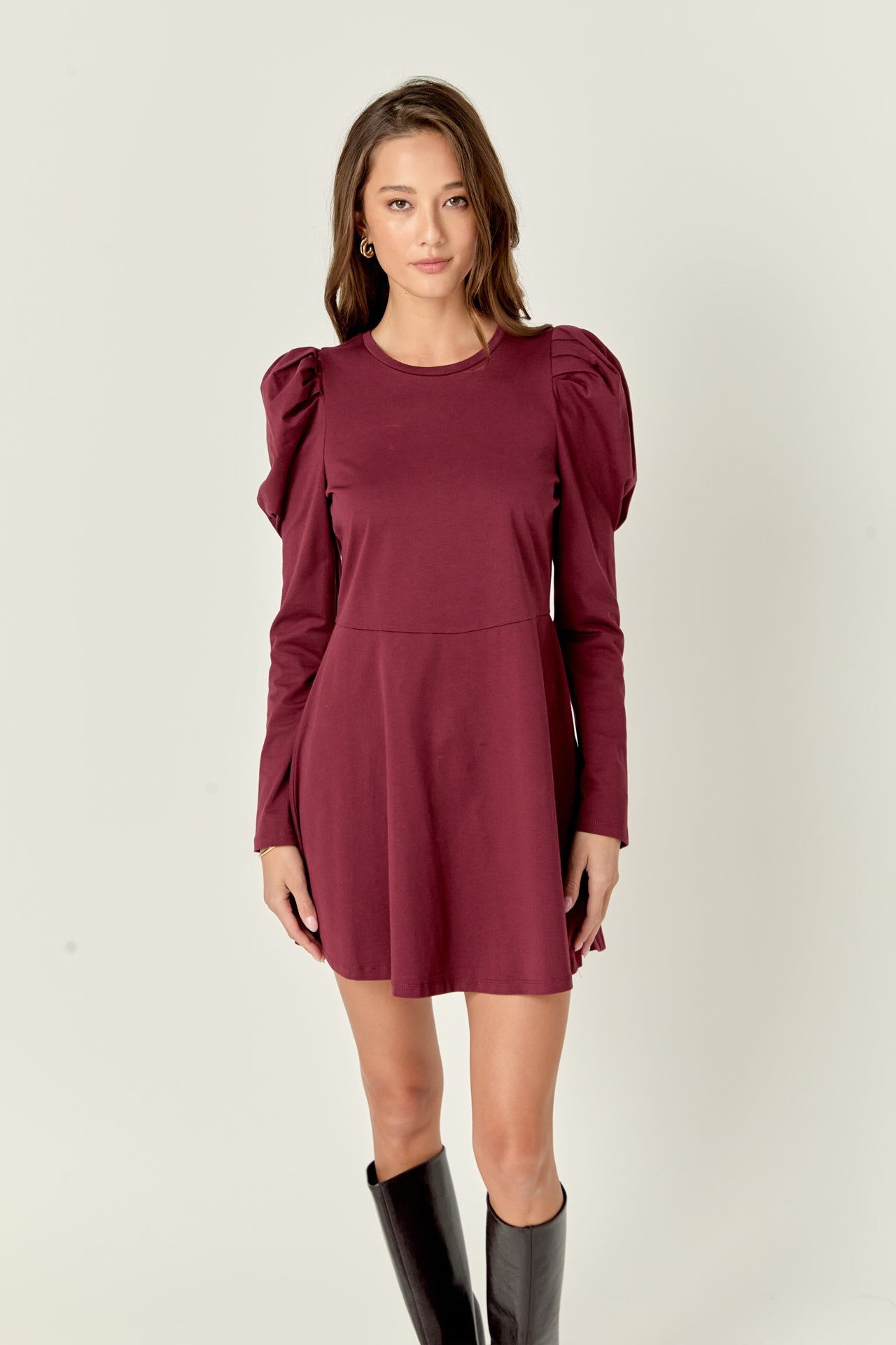 ENGLISH FACTORY - English Factory - Long Puff Sleeve Mini Dress - DRESSES available at Objectrare