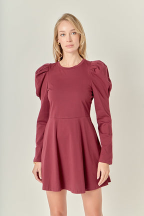 ENGLISH FACTORY - Long Puff Sleeve Mini Dress - DRESSES available at Objectrare