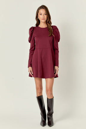 ENGLISH FACTORY - English Factory - Long Puff Sleeve Mini Dress - DRESSES available at Objectrare