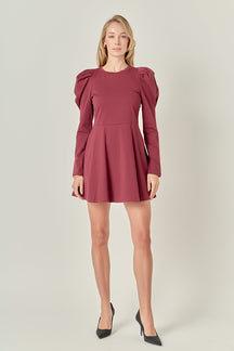 ENGLISH FACTORY - Long Puff Sleeve Mini Dress - DRESSES available at Objectrare