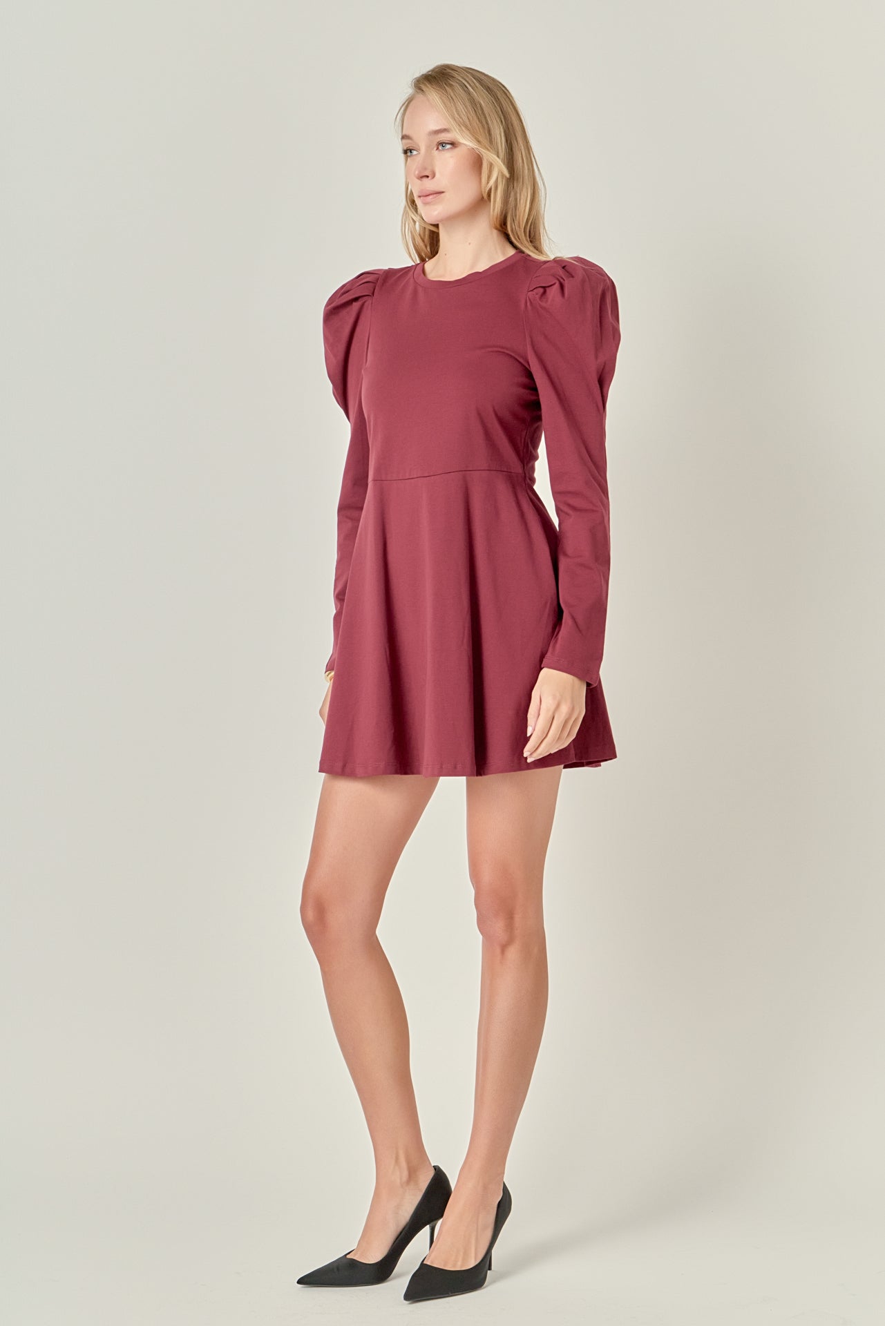 ENGLISH FACTORY - Long Puff Sleeve Mini Dress - DRESSES available at Objectrare