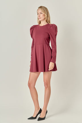 ENGLISH FACTORY - Long Puff Sleeve Mini Dress - DRESSES available at Objectrare