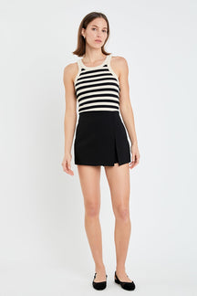 Slit Detail High-Waisted Skort