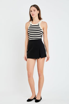 Slit Detail High-Waisted Skort