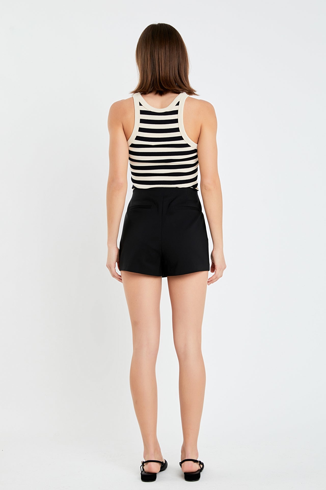 Slit Detail High-Waisted Skort