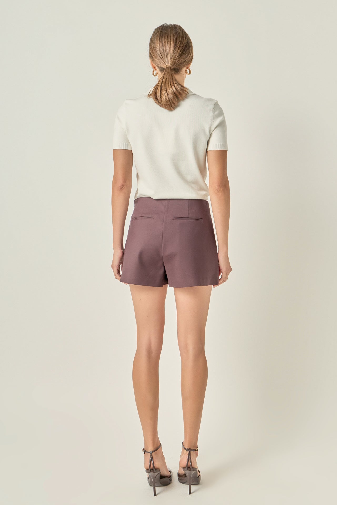 ENGLISH FACTORY - Slit Detail High-Waisted Skort - SKORTS available at Objectrare