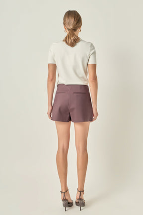 ENGLISH FACTORY - Slit Detail High-Waisted Skort - SKORTS available at Objectrare