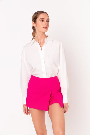 ENGLISH FACTORY - Slit Detail High-Waisted Skort - SKORTS available at Objectrare