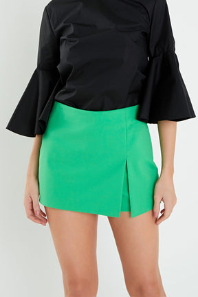 Slit Detail High-Waisted Skort