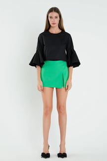 Slit Detail High-Waisted Skort