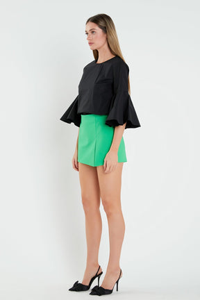 Slit Detail High-Waisted Skort