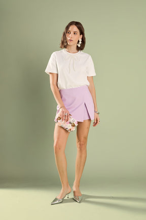 Slit Detail High-Waisted Skort