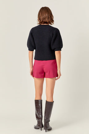 Slit Detail High-Waisted Skort