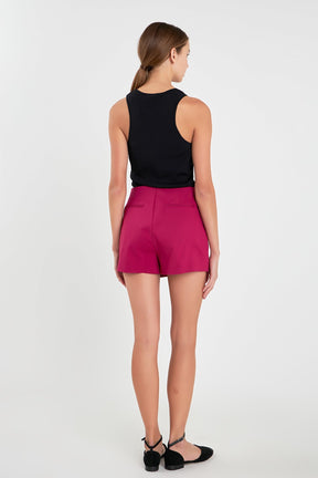 Slit Detail High-Waisted Skort