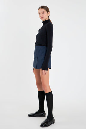 Slit Detail High-Waisted Skort