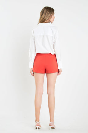 Slit Detail High-Waisted Skort