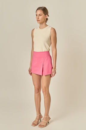 ENGLISH FACTORY - Slit Detail High-Waisted Skort - SKORTS available at Objectrare
