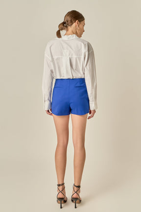ENGLISH FACTORY - Slit Detail High-Waisted Skort - SKORTS available at Objectrare