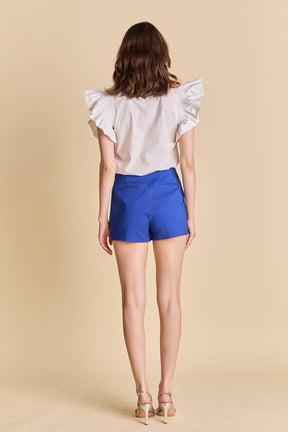ENGLISH FACTORY - Slit Detail Skort - SKORTS available at Objectrare