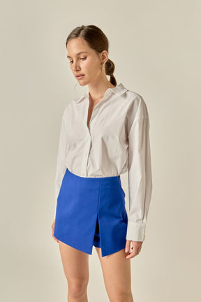 Slit Detail High-Waisted Skort