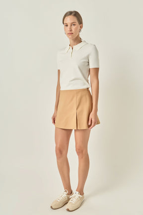 ENGLISH FACTORY - Slit Detail High-Waisted Skort - SKORTS available at Objectrare