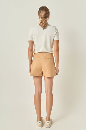ENGLISH FACTORY - Slit Detail High-Waisted Skort - SKORTS available at Objectrare