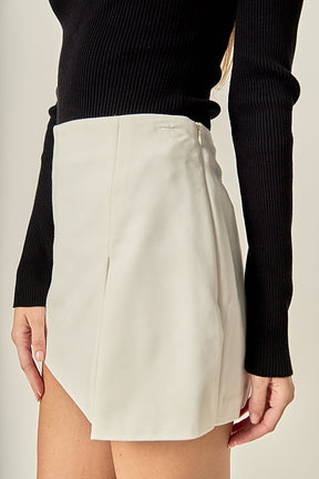 Slit Detail High-Waisted Skort