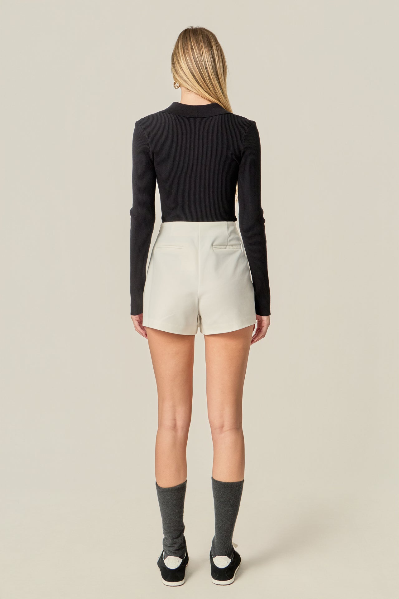 ENGLISH FACTORY - Slit Detail High-Waisted Skort - SKORTS available at Objectrare