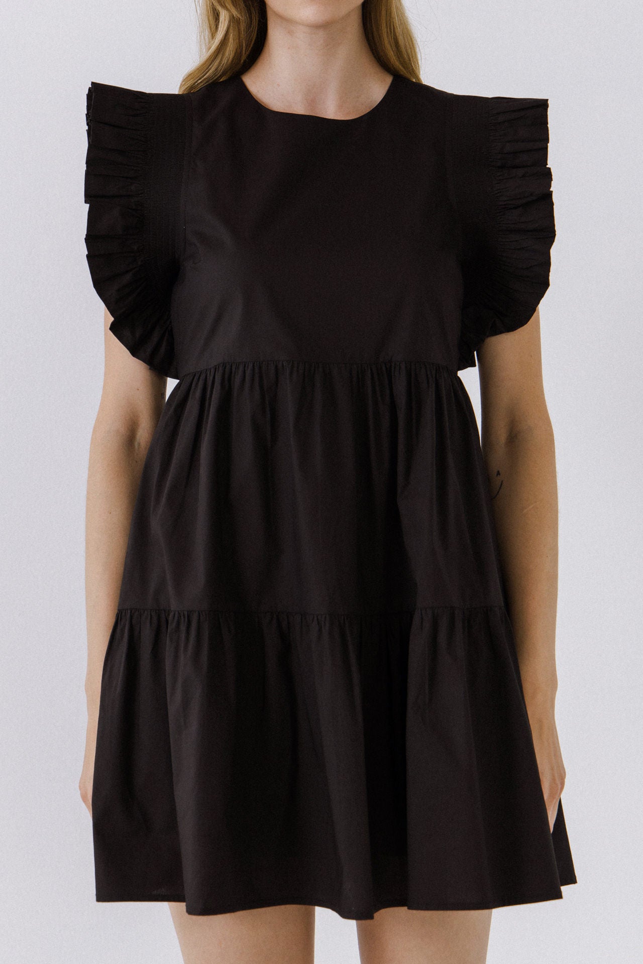 ENGLISH FACTORY - Ruffled Babydoll Mini Dress - DRESSES available at Objectrare