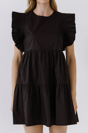 ENGLISH FACTORY - Ruffled Babydoll Mini Dress - DRESSES available at Objectrare