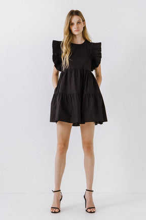 ENGLISH FACTORY - Ruffled Babydoll Mini Dress - DRESSES available at Objectrare