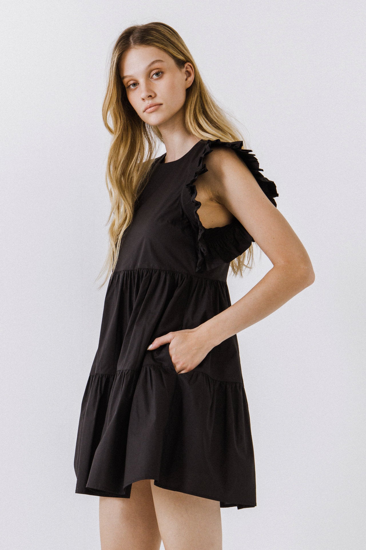 ENGLISH FACTORY - Ruffled Babydoll Mini Dress - DRESSES available at Objectrare