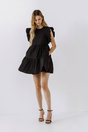 ENGLISH FACTORY - Ruffled Babydoll Mini Dress - DRESSES available at Objectrare