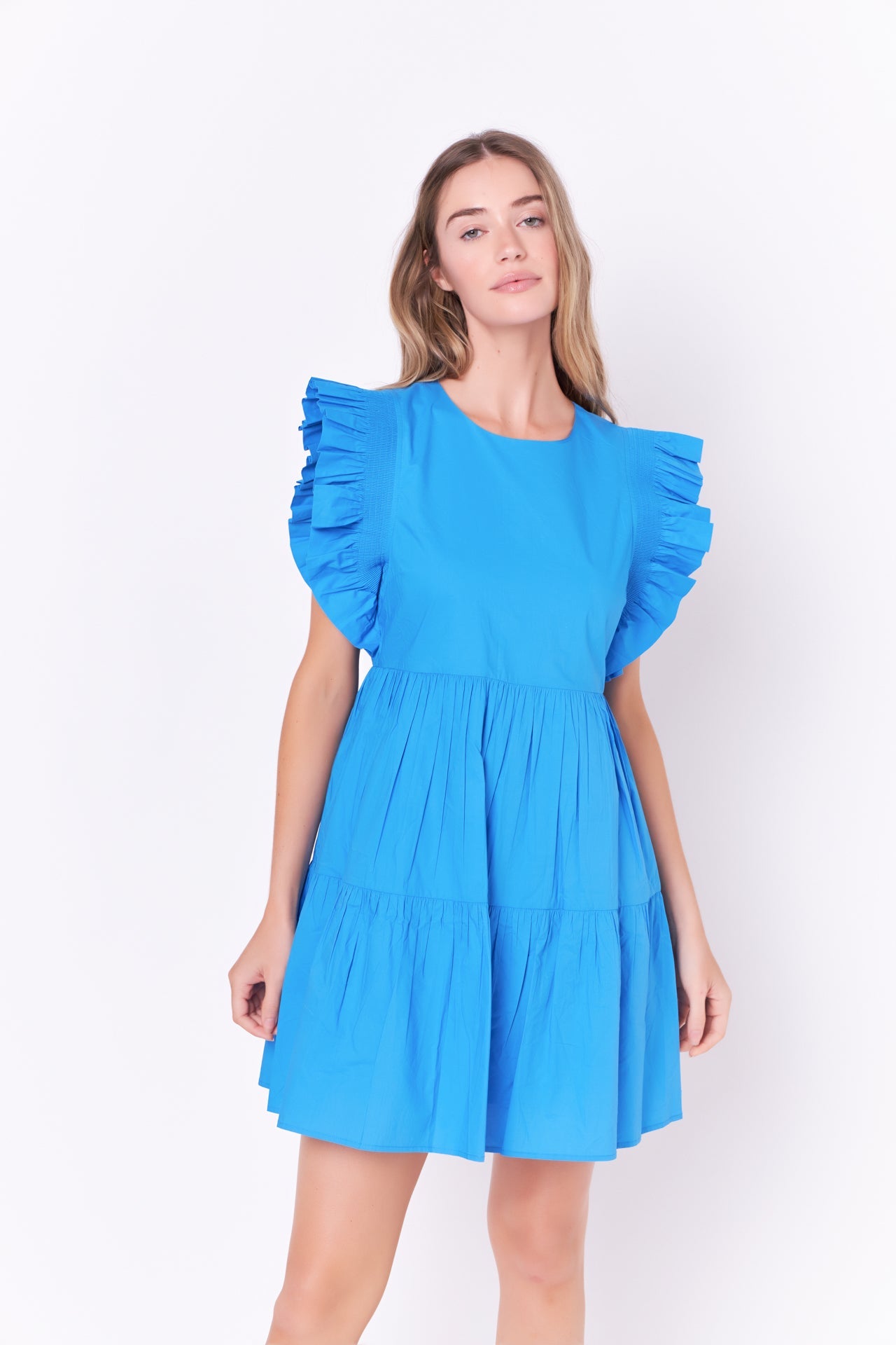 ENGLISH FACTORY - English Factory - Ruffled Babydoll Mini Dress - DRESSES available at Objectrare