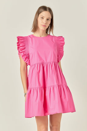 ENGLISH FACTORY - Ruffled Babydoll Mini Dress - DRESSES available at Objectrare
