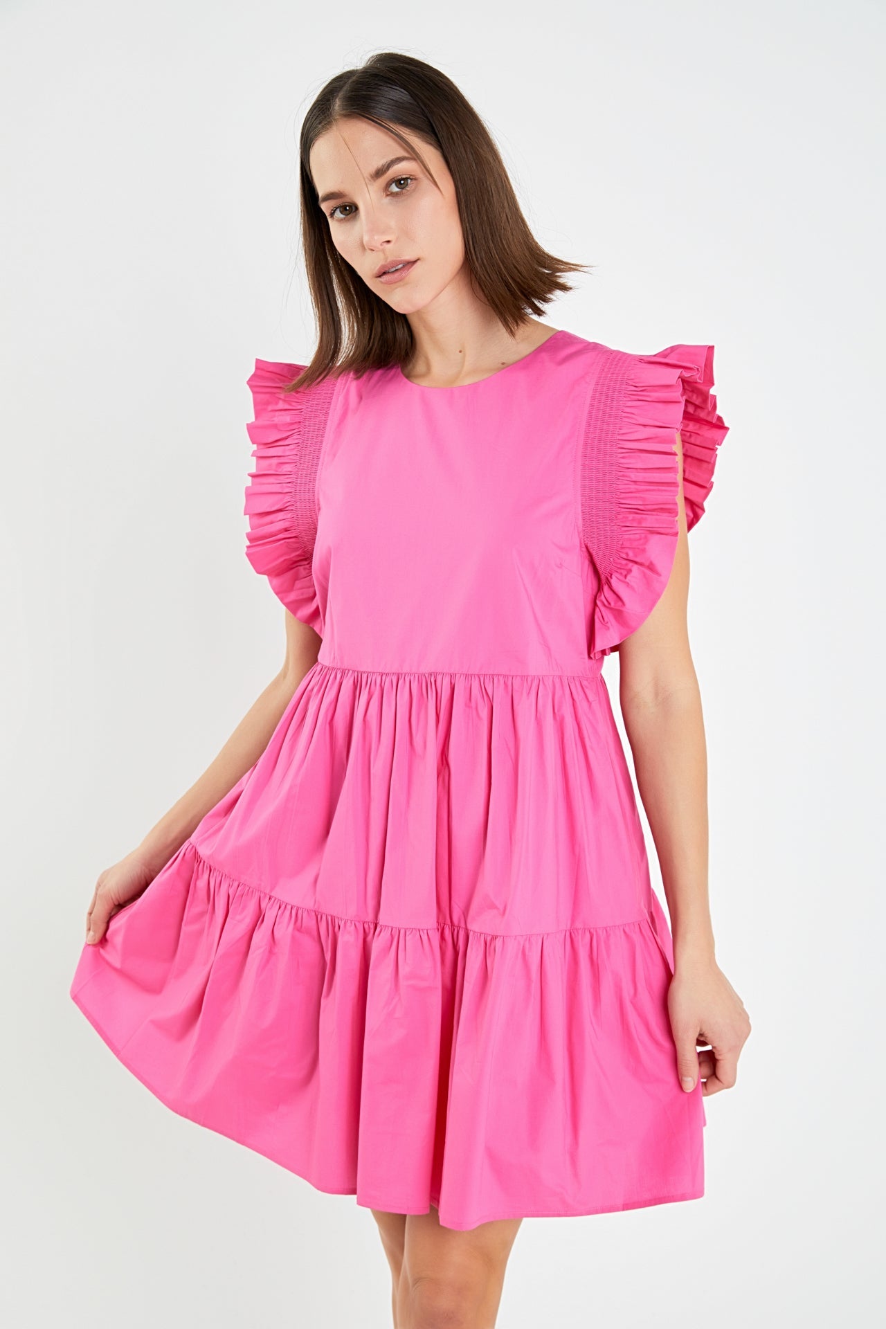 ENGLISH FACTORY - English Factory - Ruffled Babydoll Mini Dress - DRESSES available at Objectrare