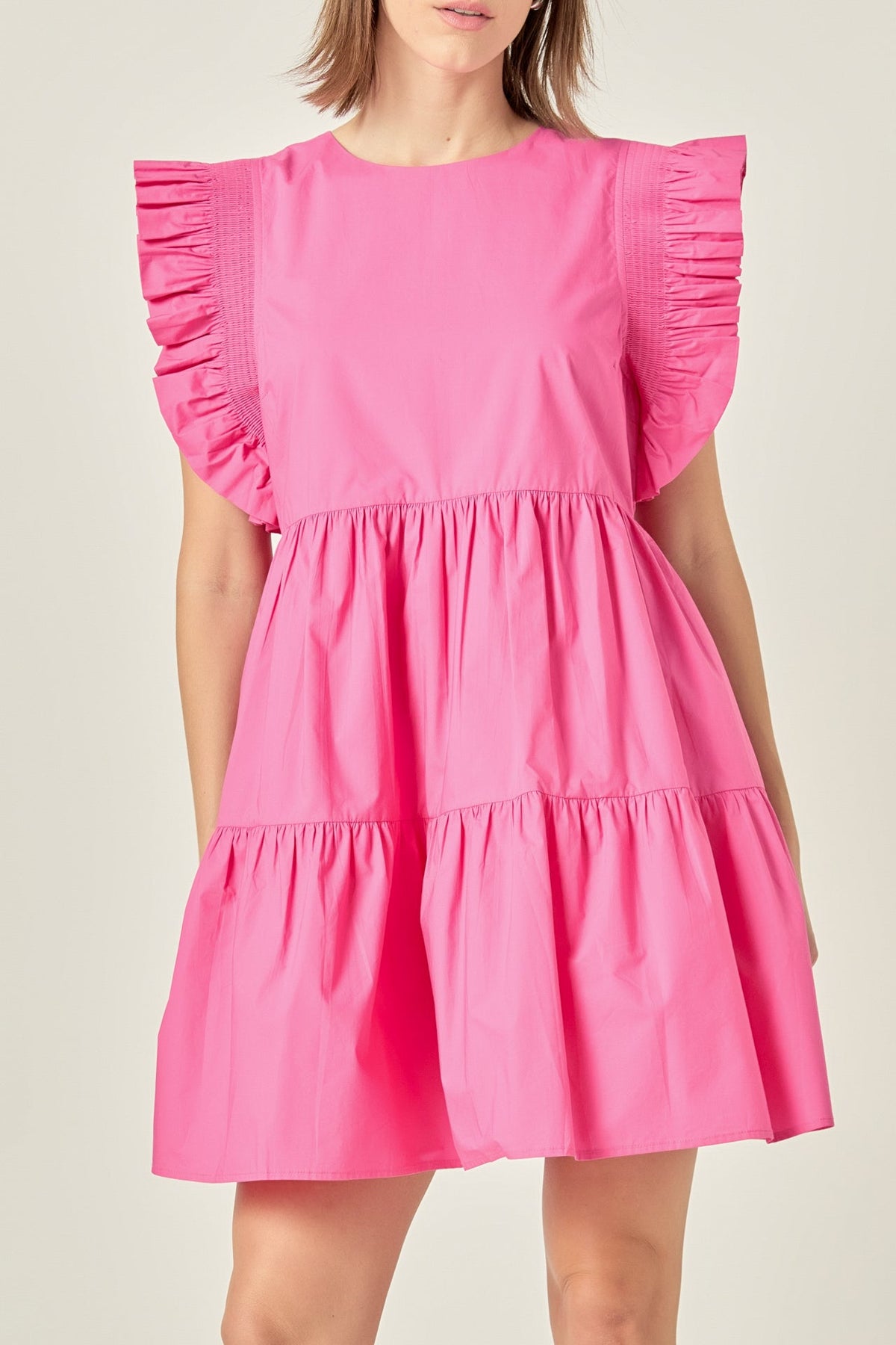 ENGLISH FACTORY - Ruffled Babydoll Mini Dress - DRESSES available at Objectrare