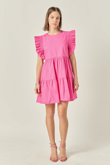 ENGLISH FACTORY - Ruffled Babydoll Mini Dress - DRESSES available at Objectrare